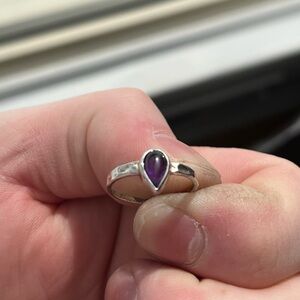 Vintage amethyst sterling silver ring